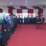 12 pejabat eselon II saat dilantik dan disumpah oleh Wali Kota Pasuruan Saifullah Yusuf.