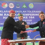 Suasana Deklarasi Sekolah Toleransi di SMPN 1 Gedangan, Sidoarjo.