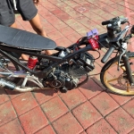 Barang bukti berupa sepeda motor yang digunakan untuk balap liar