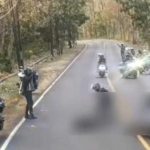 Salah satu pengendara moge yang meninggal dunia usai terlindas dan tersenggol truk di Hutan Baluran, Situbondo, Jumat (29/8/2025)
