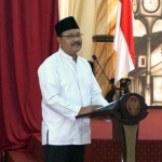 Wali Kota Pasuruan, Saifullah Yusuf, saat memberi sambutan dalam Uji Publik Raperda PDRD.