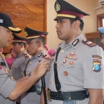 Kapolres Ngawi AKBP Pranatal Hutajulu memimpin sertijab.