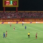 Pertandingan antara Madura United Vs Arema di Stadion Gelora Madura Ratu Pamelingan Pamekasan, Sabtu (20/7/2019) malam.