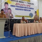 Kadisdikbud Pamekasan Achmad Zaini saat memberikan sambutan dalam sosisalisasi PIP untuk lembaga SMP, Senin (5/9/2022) lalu.