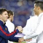 Lionel Messi dan Cristiano Ronaldo. foto: REUTERS/ALBERT GEA