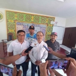 Ketua KONI Mojokerto, Imam Suyono saat jumpa Pers. 