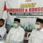 Ketua DPC Partai Gerindra Kota Probolinggo, dr. Aminudin saat mengikuti acara virtual pengukuhan Ketua DPD Jawa Timur, Anwar Sadad kepada wartawan, Minggu (27/6/2021).