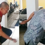 Mulyanto Dahlan (kiri) dan Syamsul Arifin saat memasuki kejaksaan sebeluh dilimpahkan ke Jaksa Penuntut Umum dari Jaksa Penyidik.