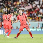 Cho Gue-sung ikut meramaikan daftar top skor Piala Dunia 2022 usai mencetak dua gol ke gawang Ghana.