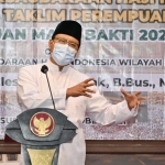 Wali Kota Pasuruan Saifullah Yusuf saat memberikan sambutan saat Pelantikan Ikatan Persaudaraan Haji Indonesia (IPHI) Kota Pasuruan.