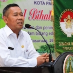 Sekretaris Daerah Kota Pasuruan Drs. H. Bahrul Ulum, M.M saat membuka halal bihalal GOPTKI