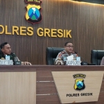 Rakor pengamanan pengesahan warga baru PSHT lintas sektor yang digelar di Mapolres Gresik