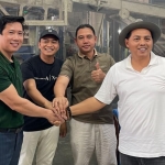 Lilur Owner Bandar Pangan Nusantara (Bapantara) Grup, saat meninjau lumbung beras berkualitas super premium di Vietnam. foto: isti
