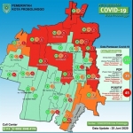 Peta sebaran Covid-19 di Kota Probolinggo.