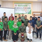 Pengurus PC LPBI SER NU Gresik bersama relawan NU se-Kabupaten Gresik saat menggelar silaturahmi. Foto: Ist