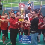 Tim futsal KPP Sidoarjo Selatan keluar sebagai juara setelah mengalahkan tim KPP Gresik Selatan.