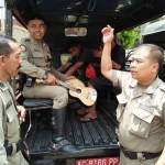 Para pengamen saat diamankan Satpol PP Kota Blitar.