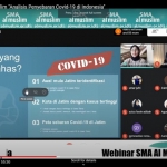 Webinar bertema Covid-19 yang digelar oleh siswa SMA Al Muslim Sidoarjo. foto: ist