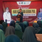 Ketua TP-PKK Kabupaten Kediri Eriani Annisa Hanindhito saat memberi sambutan. (Ist). 