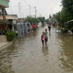 Genangan banjir di Desa Kedungringin, beberapa hari yang lalu.