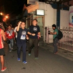 Kapolrestabes Surabaya dan Kadispora saat gelar acara Dolly Night Fun Run.