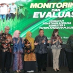 Wamen ATR/BPN saat membuka Monev Penataan Agraria Semester I 2025.