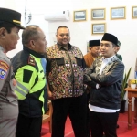 Wali Kota Pasuruan saat menghadiri refleksi akhir tahun.