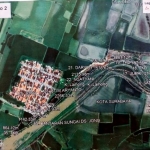 Peta lokasi Kali Lamong di Desa Jono Kecamatan Cerme yang akan dilakukan penanggulan. foto: ist.