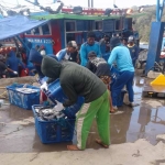 Kegiatan di Pelabuhan Perikanan Pantai Tamperan Pacitan.