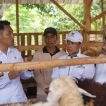Bupati Lindra bersama Baznas RI dan Jatim saat meninjau balai ternak di Dusun Koro, Desa Pongpongan, Kecamatan Merakurak, Kabupaten Tuban.