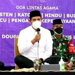 Wali Kota Kediri Abdullah Abu Bakar saat mengikuti acara IKUB Kota Kediri, Senin (11/4/2022). Foto: Ist.
