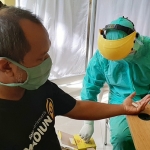 Wartawan BANGSAONLINE.com dengan sukarela mengikuti rapid test yang digelar Pemkot Madiun.