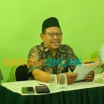 Pihak kampus UNU Blitar saat menyampaikan rilis penanganan kasus kekerasan seksual di kampus. Foto: AKINA NUR ALANA/BANGSAONLINE