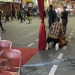 Tangkapan layar video suasana ricuh pentas seni kebudayaan Papua di Kembang Jepun Surabaya