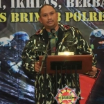 Kapolres Ngawi, AKBP Dwiasi Wiyatputera, saat memperingati HUT ke-77 Brimob.