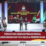 Debat publik kedua Calon Bupati dan Wakil Bupati Bangkalan antara paslon nomor urut 01 Lukman Hakim - Fauzan Jakfar dan paslon nomor urut 02 Mathur Husayri -Jayus Salam yang digelar di stasiun JTV Surabaya, Jumat (15/11/2024).