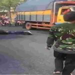 Tangkapan layar dari akun Instagram @infoseputardriyorejo, kecelakaan di jalan Tenaru Driyorejo