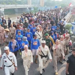 Wali Kota Kediri, Vinanda Prameswati turut serta dalam acara Napak Tilas Jenderal Soedirman. (Ist)