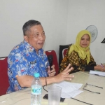 Kepala BPBD Kabupaten Madiun Edy Hariyanto saat melakukan jumpa pers dengan awak media, Rabu (13/12).