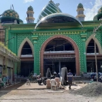 Nampak pilar sooko guru masjid dan pembangunannya.