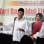 Gus Qowim bersama Ketua TP PKK Kota Kediri Faiqoh Azizah. (Ist)
