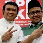 Rhoma Irama bersama Muhaimin Iskandar saat kampanye PKB