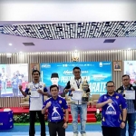 Kanwil BPN Jateng saat menjadi juara umum Karate Hantaru 2024.