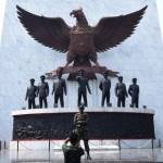 Monumen Pancasila Sakti di Kabupaten Toba Samosir, Sumatera Utara.