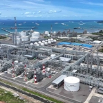 Pabrik Lotte Chemical Indonesia yang diresmikan Presiden Prabowo di Cilegon, Banten.