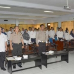 Suasana sosialisasi saber pungli bertempat di Aula Anjuk Ladang Pemkab Nganjuk. foto: BAMBANG DJ/ BANGSAONLINE