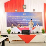 Menteri ATR/BPN saat memberi sambutan.