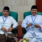SAAT MASIH AKUR. Ketua Umum PBNU KH Yahya Staquf (Gus Yahya)  dan Sekretaris Jenderal (Sekjen) PBNU Saifullah Yusuf (Gus Ipul). Foto: nahda/detik.com