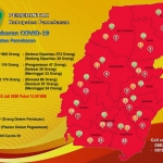 Peta sebaran Covid-19 di Kabupaten Pamekasan per tanggal 12 juli 2020. 