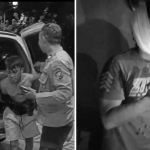 Korban dan pelaku jambret yang ditangkap polisi di Surabaya.